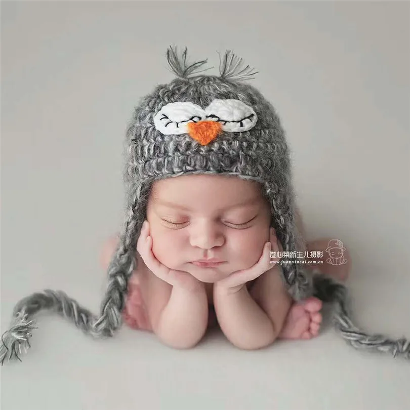 Цветная шапка для новорожденных девочек, реквизит для фотосессии, мягкая мохеровая шляпа с кисточкой для маленьких мальчиков и девочек, реквизит для фотосессии