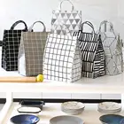 Сумка-холодильник для еды, водонепроницаемая портативная Термосумка из ткани Оксфорд для обеда для женщин, мужчин, детей, большая изолированная сумка-тоут для ланча в полоску