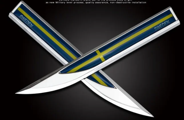 

Пара металлических наклеек в виде шведского флага автомобиля, брызговика, наклейки в подарок Saab