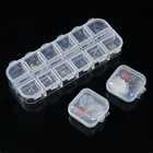 Хранение для принадлежностей для дизайна ногтей Box пустые Стразы, бусины, блестящие пластиковые бриллиантовые органайзеры, пыленепроницаемый прямоугольный Чехол-контейнер для ногтей