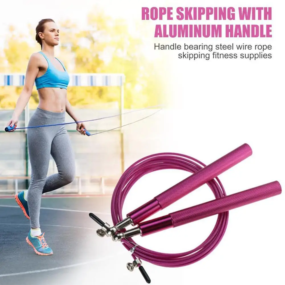 Многоцветная высокоскоростная Скакалка для фитнеса стальная скакалка веревка