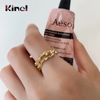 kinel 925 sterling silver irregular ring europe handmade concave convex punk rock open rings for women jewelry bijoux new
