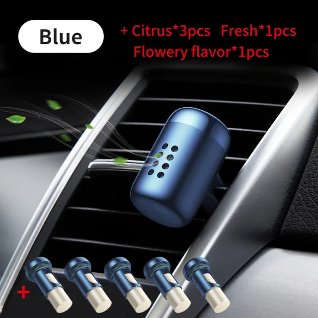 Baseus Car Air Freshener Fragrance Aromatherapy Solid Car Auto Air Outlet Diffuser Car Fragrance Clip Diffuser Solid Car Perfume - Название цвета: blue 3 Smell
