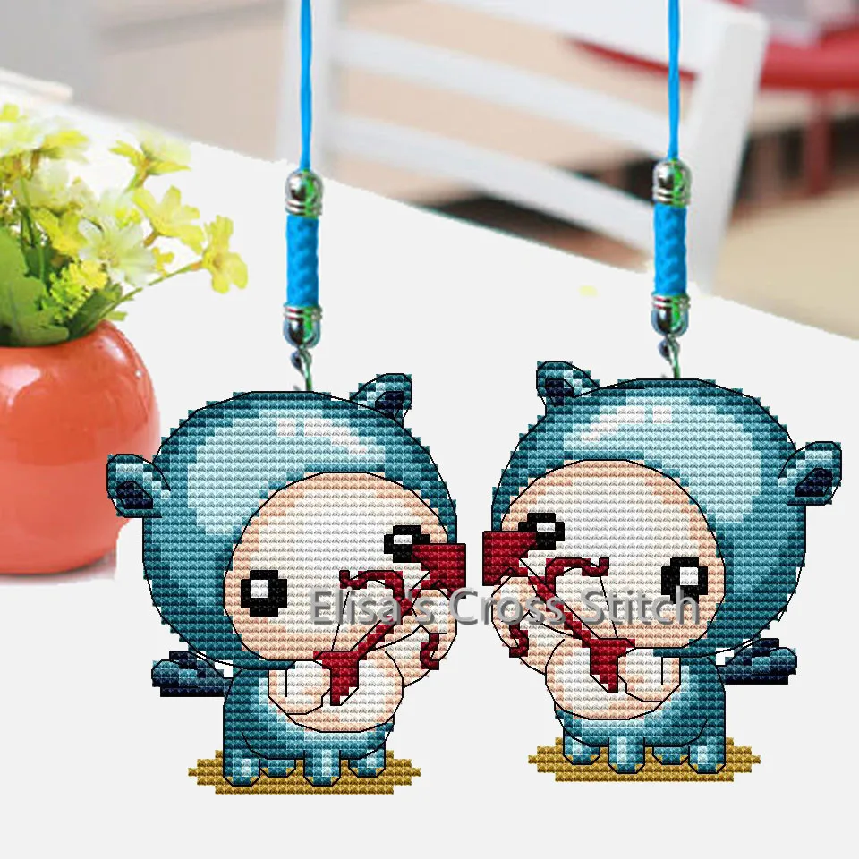 

101 Stich Kits Phone Key Bag Hanging Accessories Craft Needlework Packages Counted Cross-Stitching Kit Homefun Cross Stitch