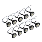 Габаритные огни для автомобилей, 10 шт., 0,75 дюйма, 3528 SMD круглые светодиодные, 3 светодиода, 12 В, 0,3 Вт