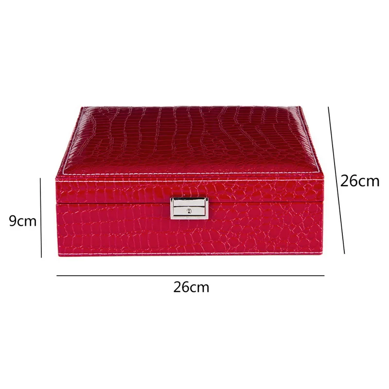 Кожаная Шкатулка для ювелирных изделий большая емкость серьги девочек браслет