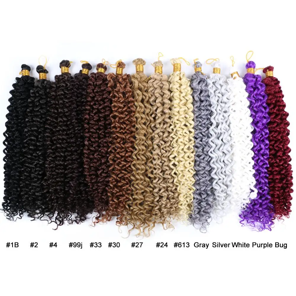 DAIRESS 14 дюймов цвет Омбре водная волна вязанные крючком волосы объемные пряди