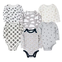 newborn jumpsuit clothes 6pcs 100 cotton spring baby boy girl clothes toddler clothing cartoon infant baby bodysuit set