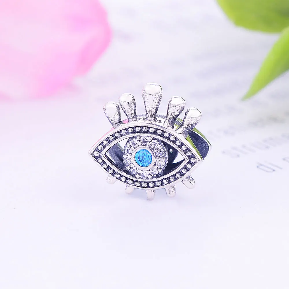 Бусина Шарм глаза из серебра 2018 пробы для браслета|Бусины| |