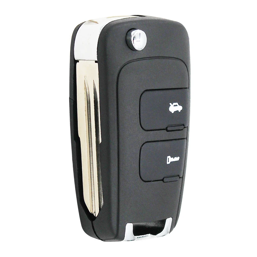 Складной флип чехол для ключа с двумя кнопками смартфона брелок необработанным