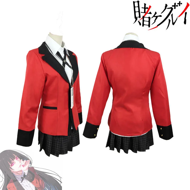 

Anime Kakegurui School Girl JK Uniform Set Hoodie Runa Yomotsuki Cosplay Costume Wig Kirari Jabami Yumeko Halloween Dress Women