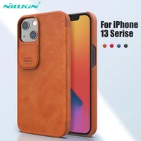 for iphone 13 pro max case nillkin vintage qin flip wallet pu leather pc back cover for iphone 1313 pro case for iphone 13 mini