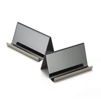 stainless steel business card holder for desk office visiting cards collection organizer for id cards