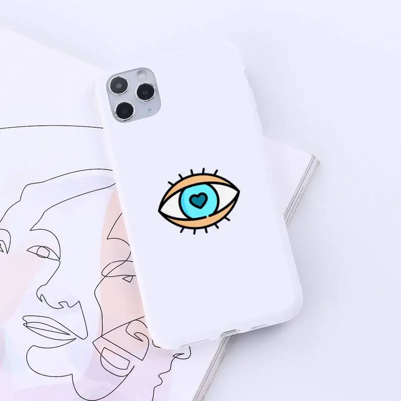 

Evil Eye Third Eye high quality funda Phone Case Candy Color for iPhone 6 7 8 11 12 s mini pro X XS XR MAX Plus