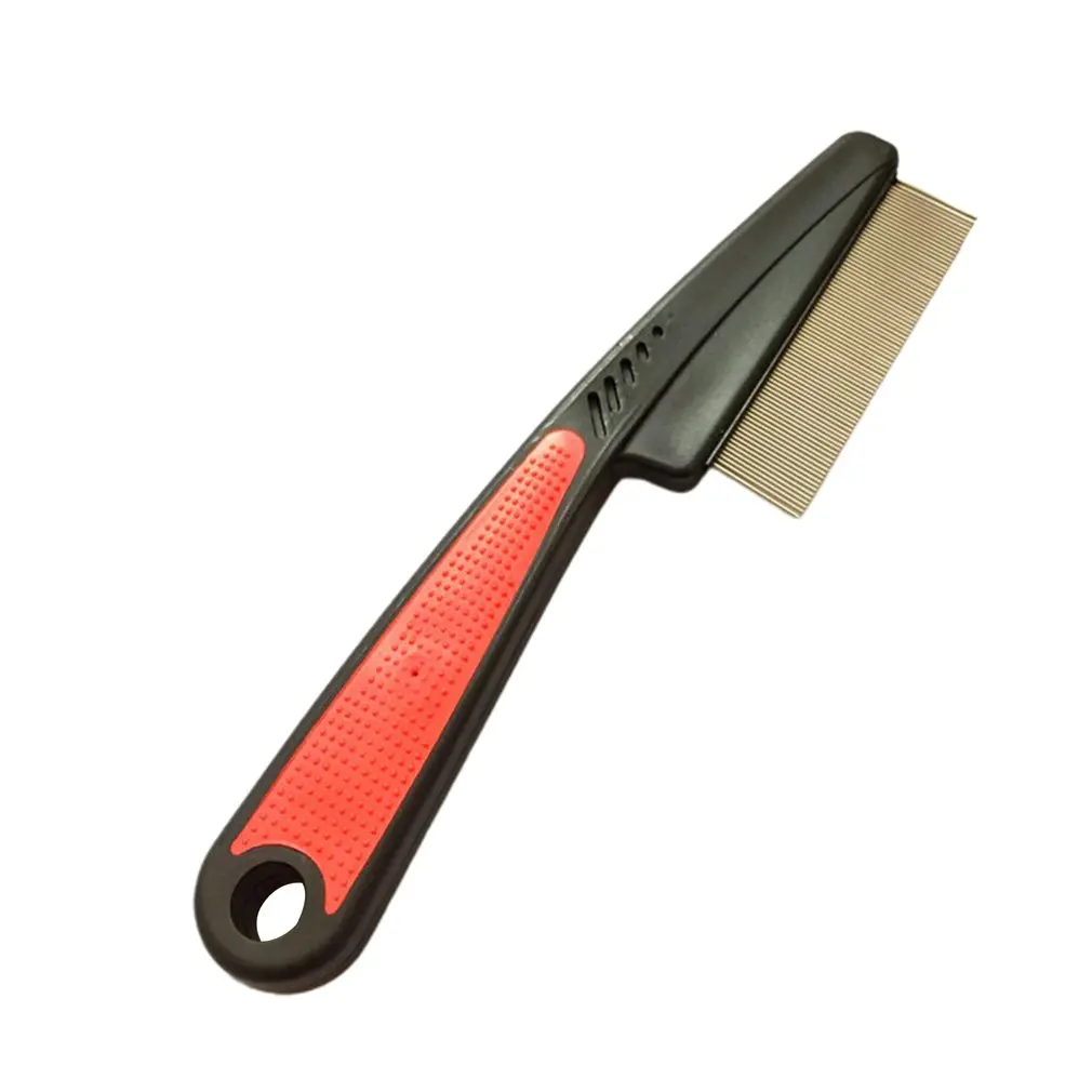 

1pc Pet Dog Comb Fleas Remove Lice Stainless Steel Comb Float Hair Tear Marks Tick Removal Hair Grooming Tool Random Color