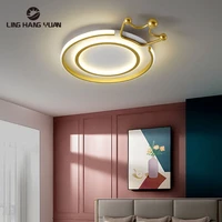 modern led ceiling light gold frame surface mount chandelier ceiling lamp for living room bedroom dining room kitchen luminaries