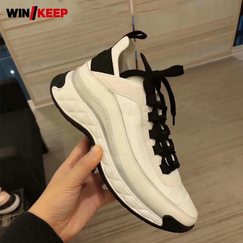 

Women Sports Sneakers Lace Up Outside Training Running Shoes Thick Platform Jogging Sportswear Gym Fitness Female Sneakers Shoes