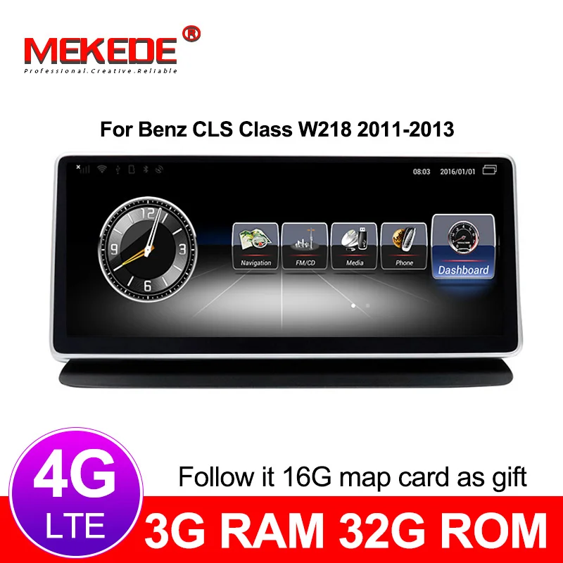 MEKEDE Автомобильный мультимедийный плеер 4G lte Android 7 1 DVD Радио аудиоплеер для Benz CLS