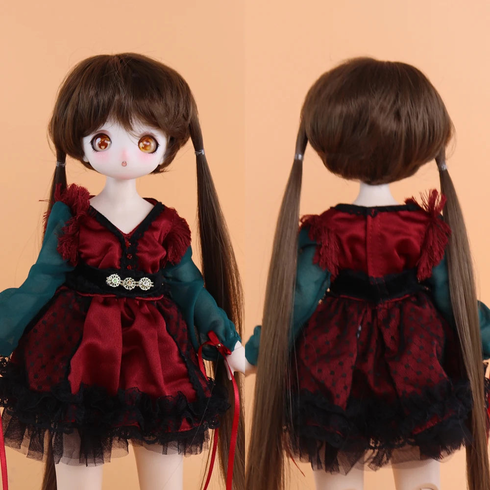 Парик для куклы Dream Fairy 1/4 с силиконовым чехлом прямые/вьющиеся волосы подходит