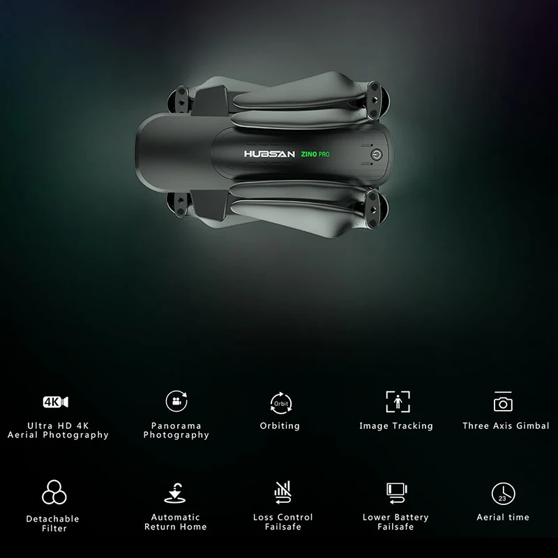 HUBSAN Zino Pro GPS 5G Wi Fi 4 км FPV Дрон р/у вертолет со стальным корпусом в формате 4K UHD Камера
