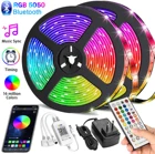Светодиодные ленты RGB 5050 с поддержкой Bluetooth, 12 В постоянного тока, 10 м, 20 м