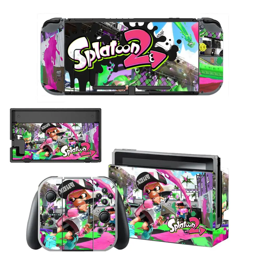 Splatoon 2 Screen Protector Sticker Skin for Nintendo Switch NS Console Dock Charger Stand Holder Joy-con Controller Vinyl