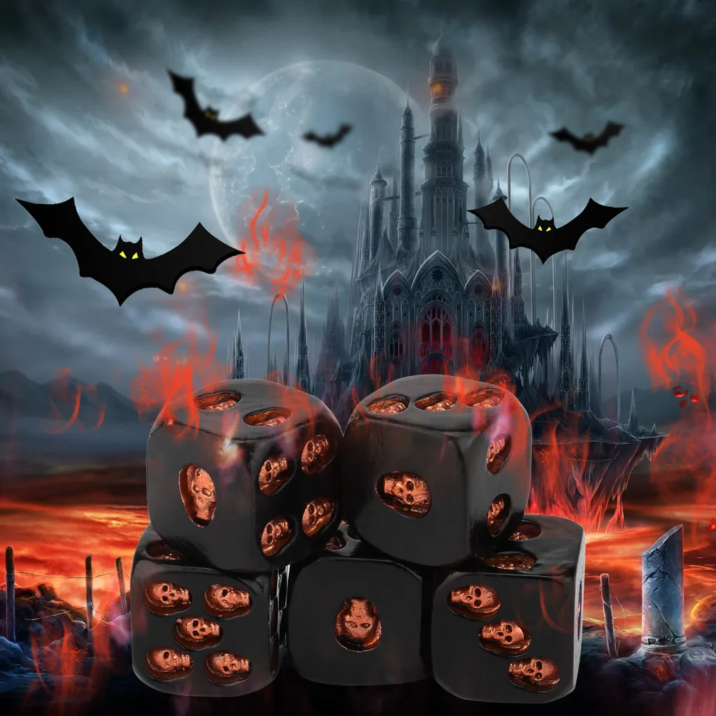 50 шт./компл. креативные кости черепа шестигранники скелета для клубного паба