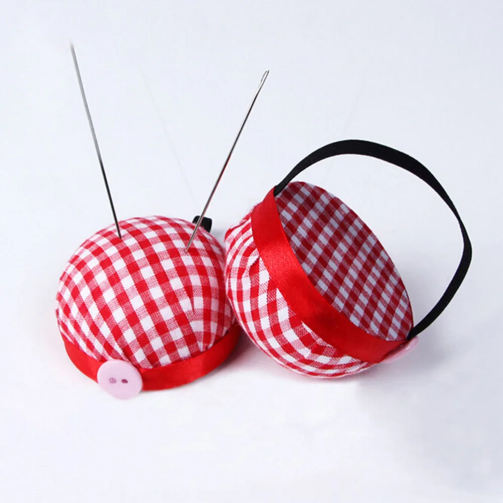 

1pc Sewing Kit Ball Shaped Needle Pin Cushion With Elastic Wrist Belt DIY Handcraft Tool for cross stitch sewing home