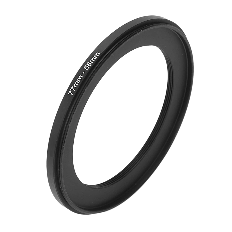 

77mm-58mm 77mm to 58mm Black Step Down Ring Adapter for Camera