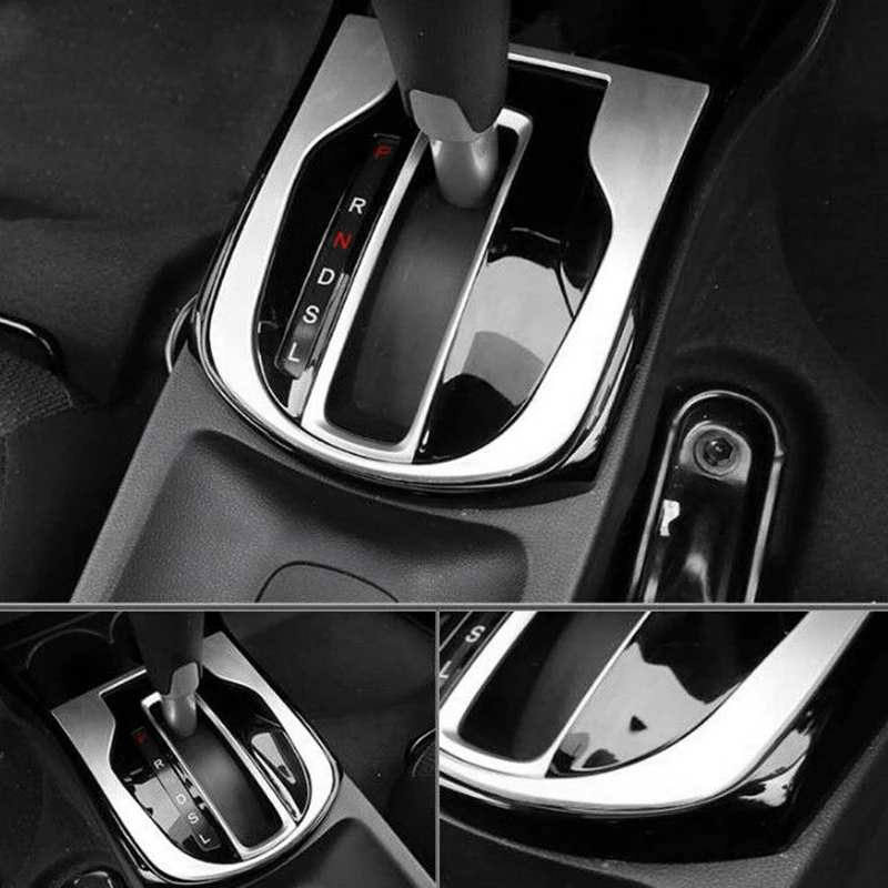

ABS Chrome Car Central Console Gear Shift Lever Box Panel Cover Trim Automotive Interior for Honda City 2014-2019