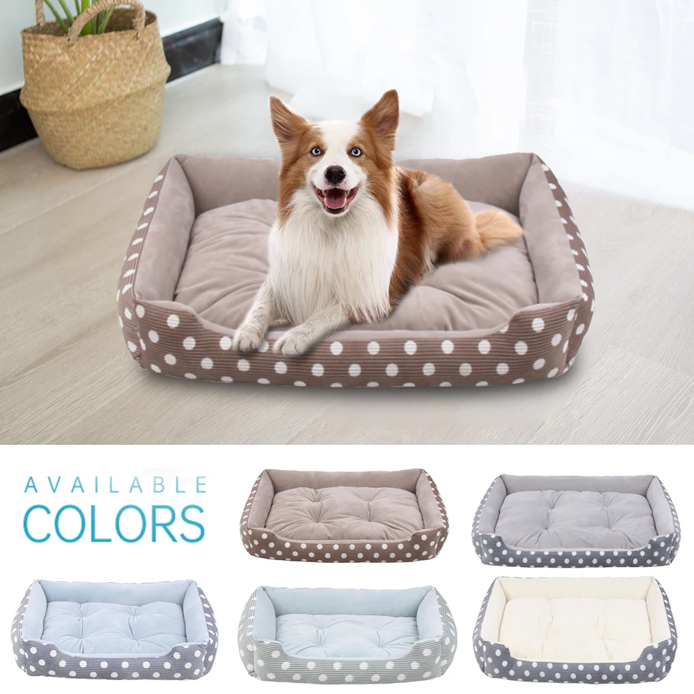 

New S-2XL 9 Colors Paw Pet Sofa Dog Beds Waterproof Bottom Soft Fleece Warm Cat Bed House Winter Waterproof Kennel