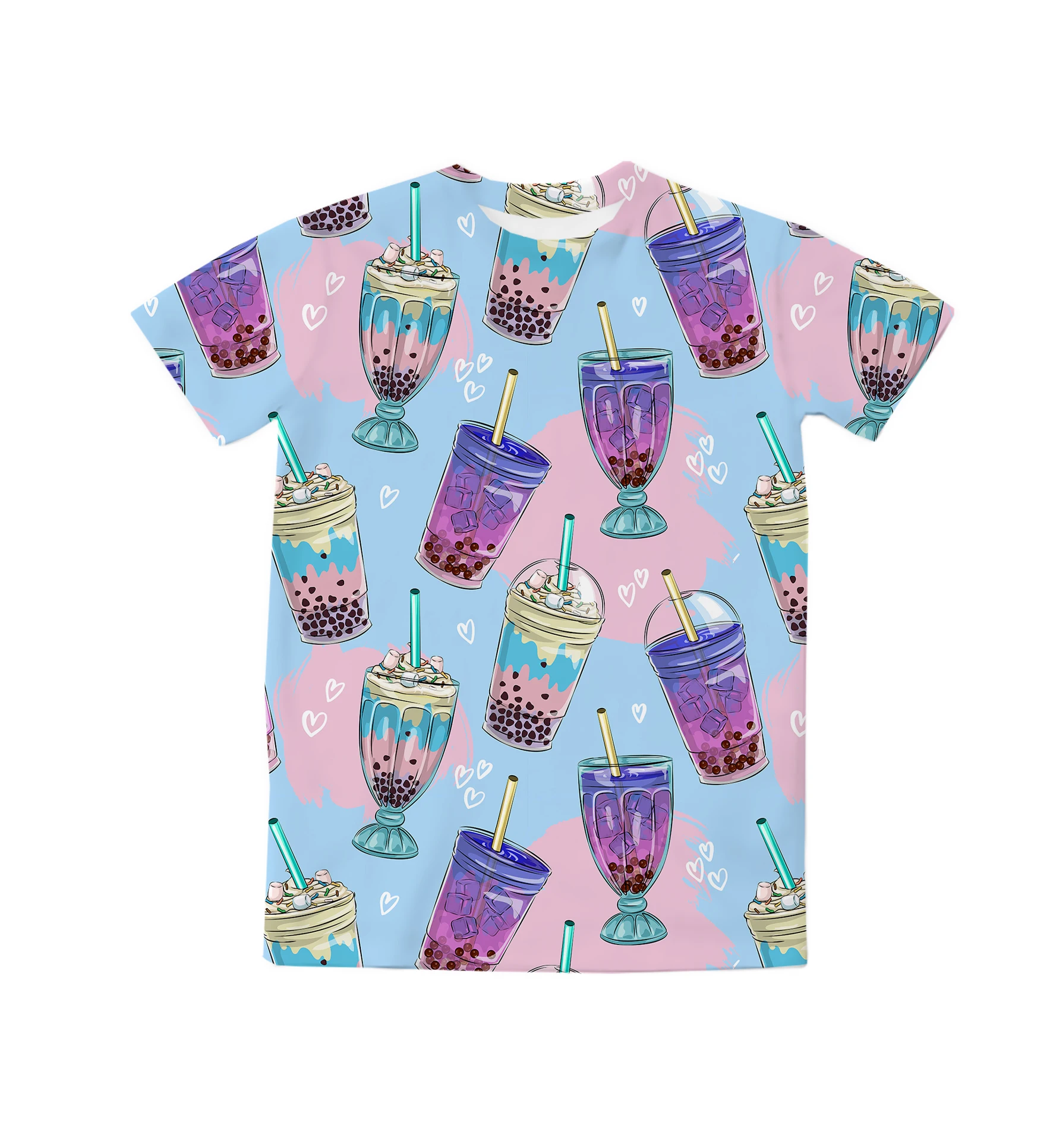 

Футболка американского размера с принтом в виде чая и напитков, размеры 3XL, 4XL, 5XL, 6XL