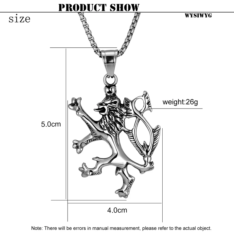 2022 модные трендовые Подвески в виде льва из нержавеющей стали и мужские ожерелья