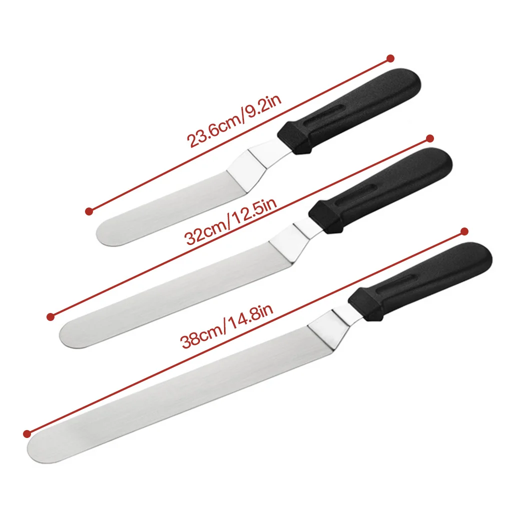 

Stainless Steel Butter Cake Cream Knife Spatula for Cake Smoother Icing Frosting Spreader Fondant Pastry Cake Decorating Tools