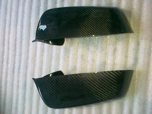 

Bodykits Carbon Fiber Half Mirror Cover Stick On Type Glossy Finish Side View Trim Kit Fibre Drift Part For BMW F10 5 Series