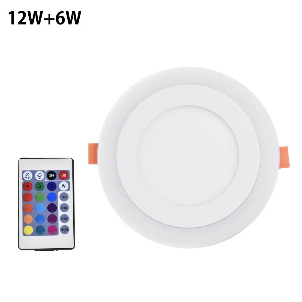 

New RGB LED Ceiling Light Lamp AC85-265V Color Changing RGB Magic LED Light Spotlight + IR Remote Control