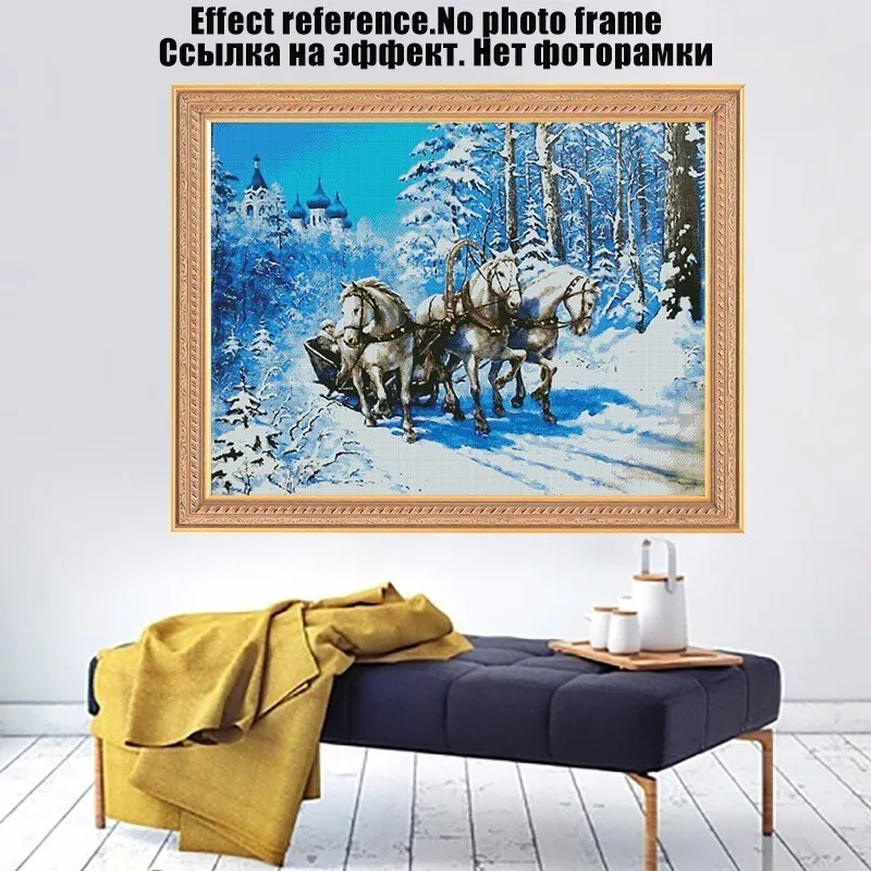 Полная Алмазная вышивка пейзаж 5D алмазная картина вышивка крестиком лошадь картина Стразы домашний Декор рождественские подарки