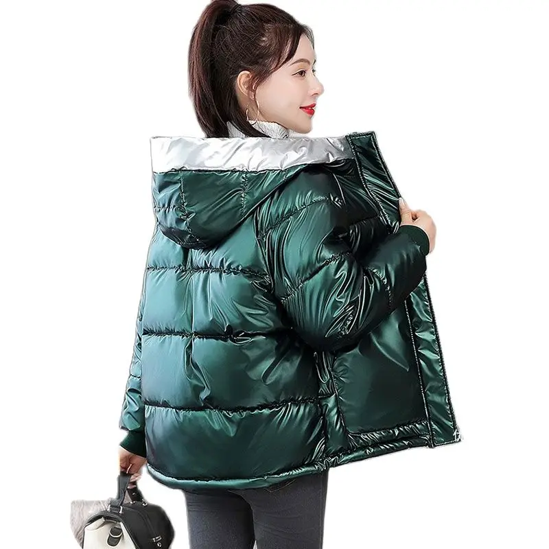 

Пуховик женский с подкладкой, новый стиль 2022, женские короткие куртки, Женская корейская мода, Толстая теплая Женская куртка большого размера