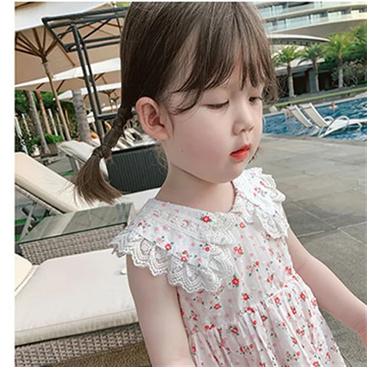 Платье Детская одежда Новинка 2020 года Летнее платье Платья для девочек Кружевное