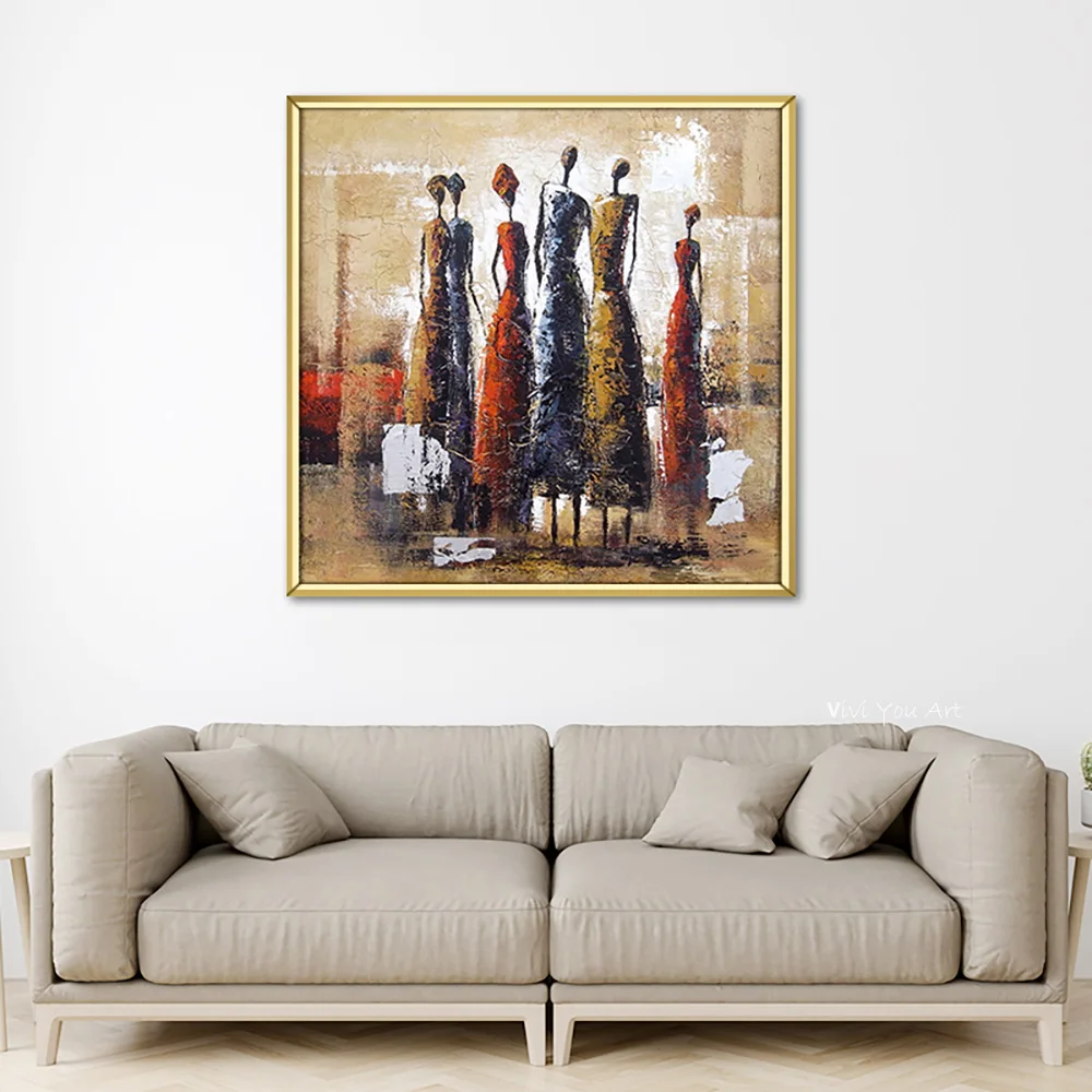 

Flowers Woman Abstract Canvas Painting Wall Art Handmade Poster Picture Decorative Painting Living Room Home Decoration