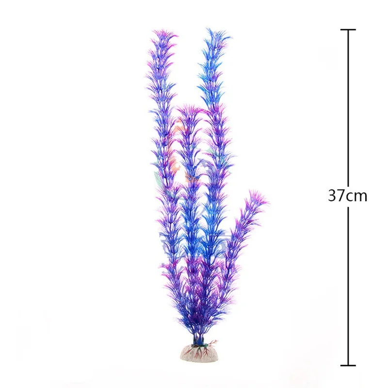

New 37CM artificial underwater plants aquarium fish tank decoration green purple water grass viewing decorations