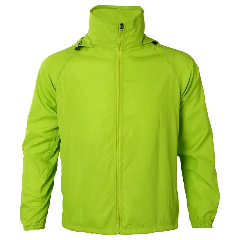 

Открытый Унисекс Велоспорт Бег водонепроницаемый ветрозащитный куртка Дождевик-фрукты зеленый, XXXL