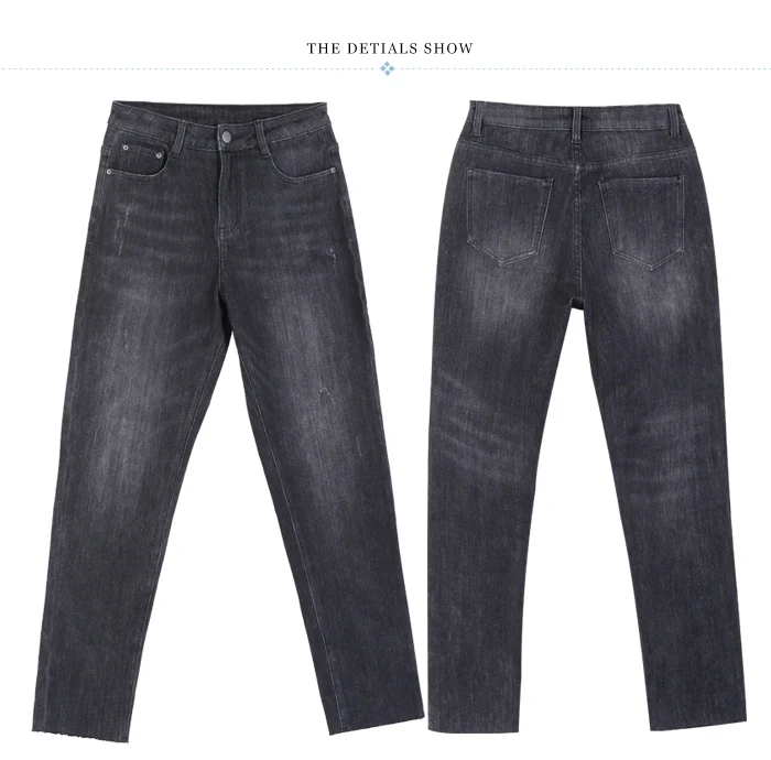 Женские узкие мытые джинсы LEIJIJEANS, черные джинсы из харлана с высокой посадкой, новая модель 9206 большого размера на осень
