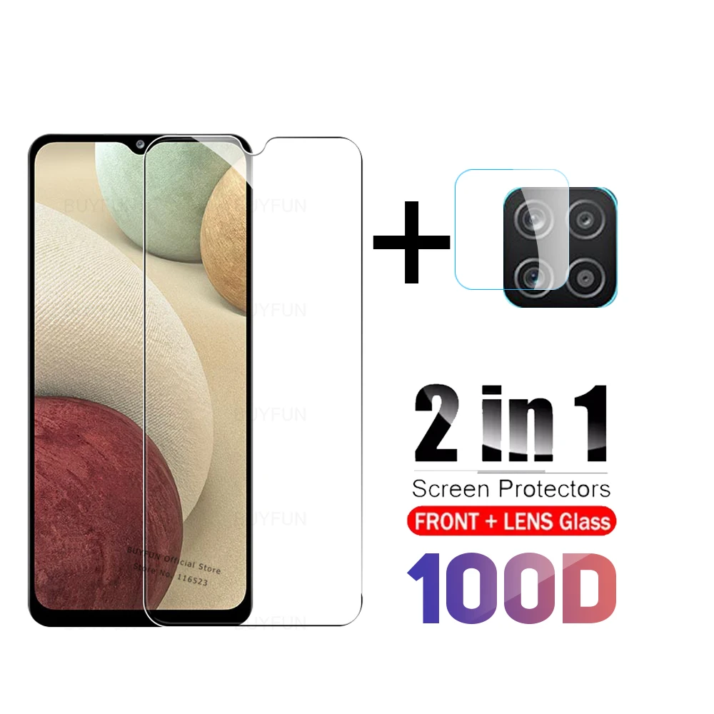 

Закаленное стекло 2 в 1 для объектива камеры Samsung A12, Защита экрана для Samsung Galaxy A 12 12A 21Aprotective film