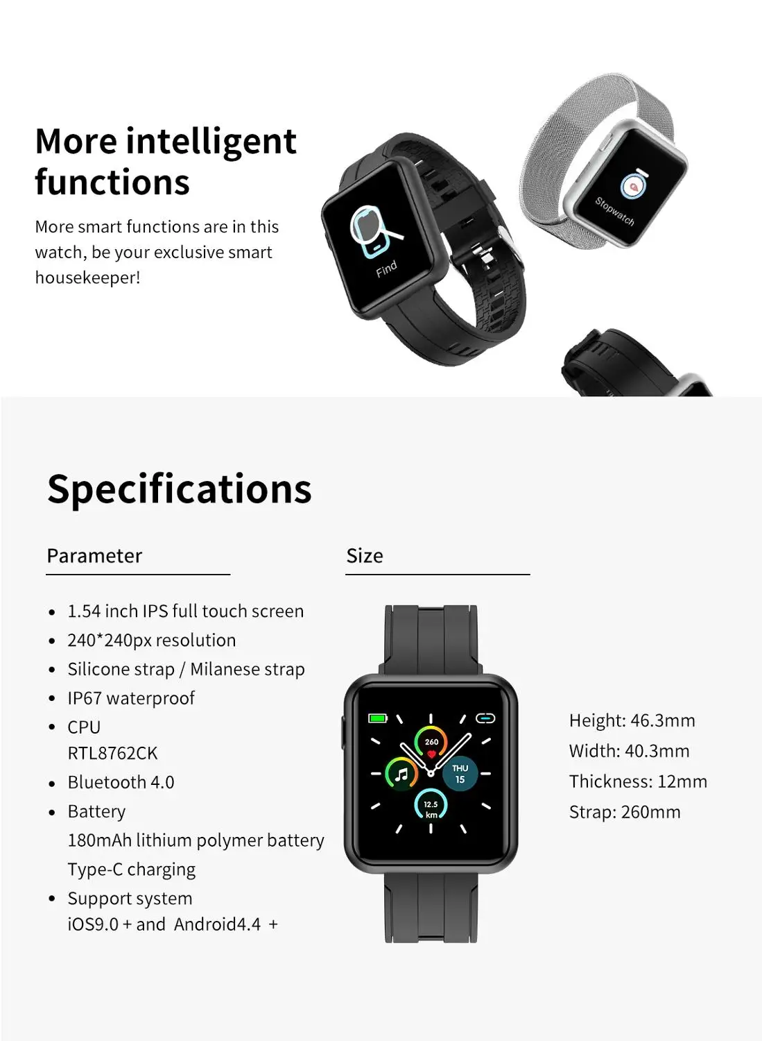 Bluetooth браслет встроенный 8G монитор кровяного давления с памятью