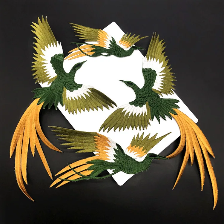 1 Набор/4 шт Феникс аппликация Одежда Вышивка патч Ткань стикер утюг на ремесло