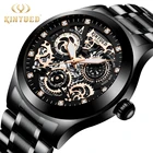 Часы KINYUED мужские, автоматические, механические, из нержавеющей стали