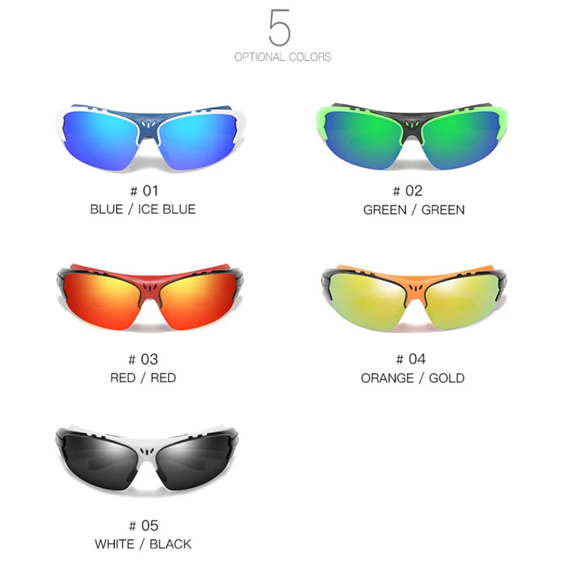 

2 Pack Brand Men's Polarized Sunglasses Outdoor Sports Fashion Design High Sun Glasses Quality Lightweight Frame Goggles