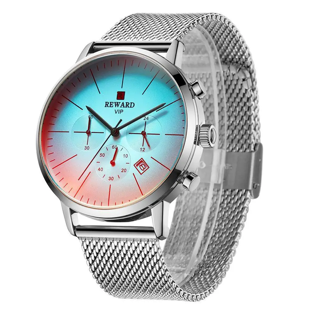 Мужские Многофункциональные Спортивные кварцевые наручные часы со стальным