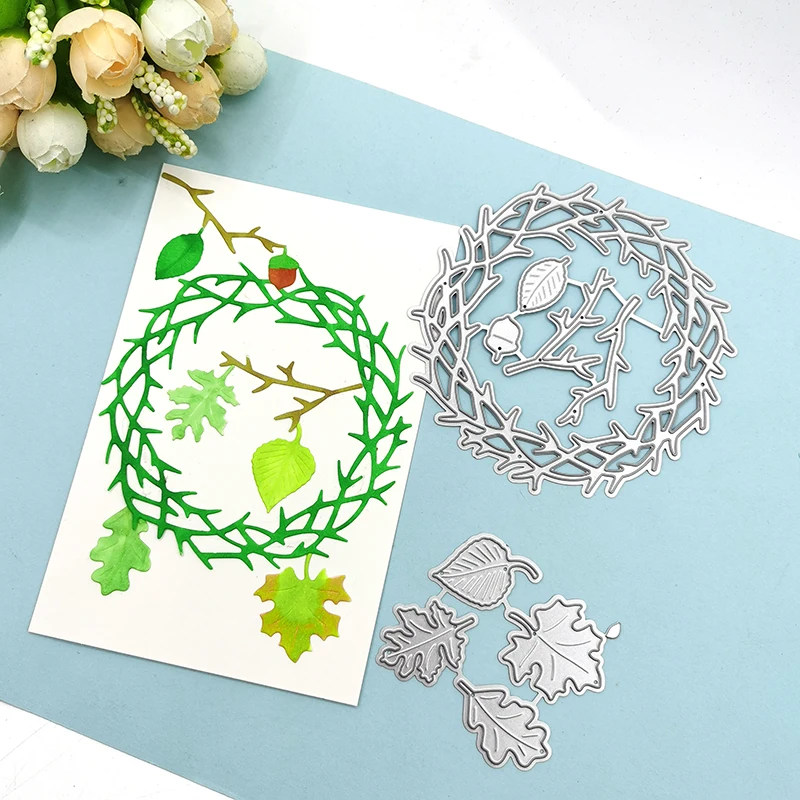Julyarts новейшие металлические Вырубные штампы с цветами деревьями листьями